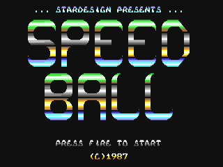 Speedball title screen for Commodore 64